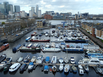 Boats on the south dock marina